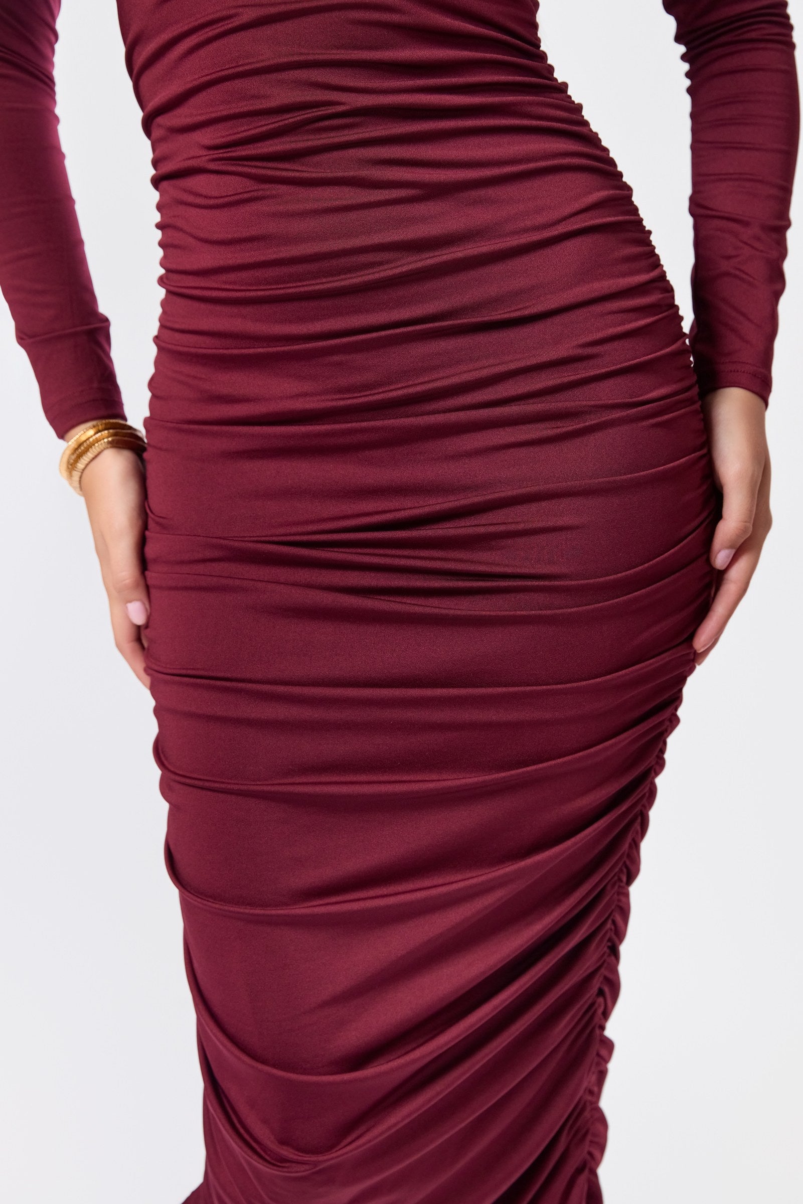 Lenny Dress (Burgundy)