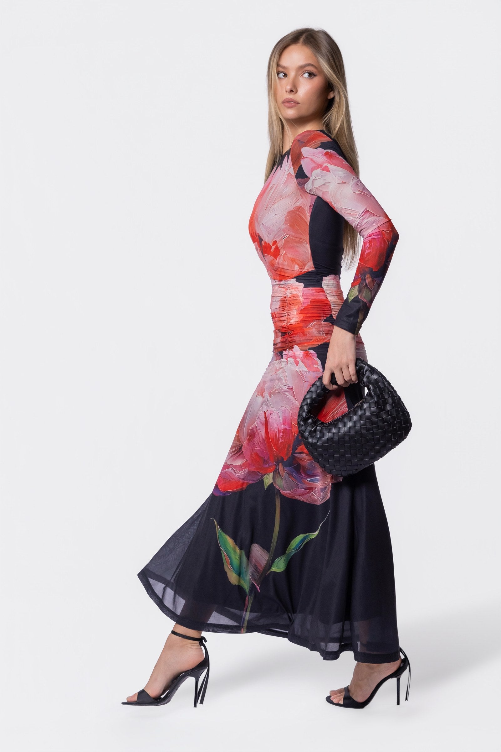 Juliana Dress (Black Ground)