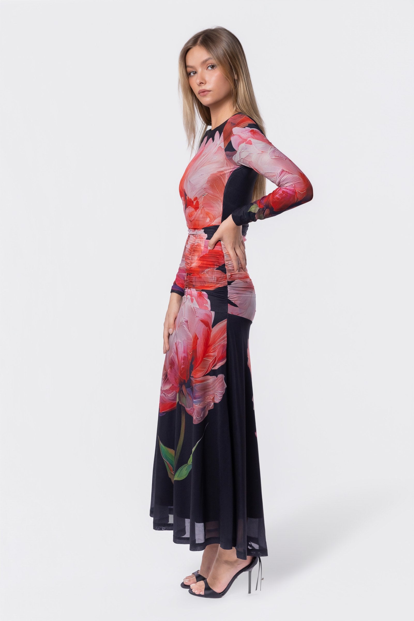 Juliana Dress (Black Ground)