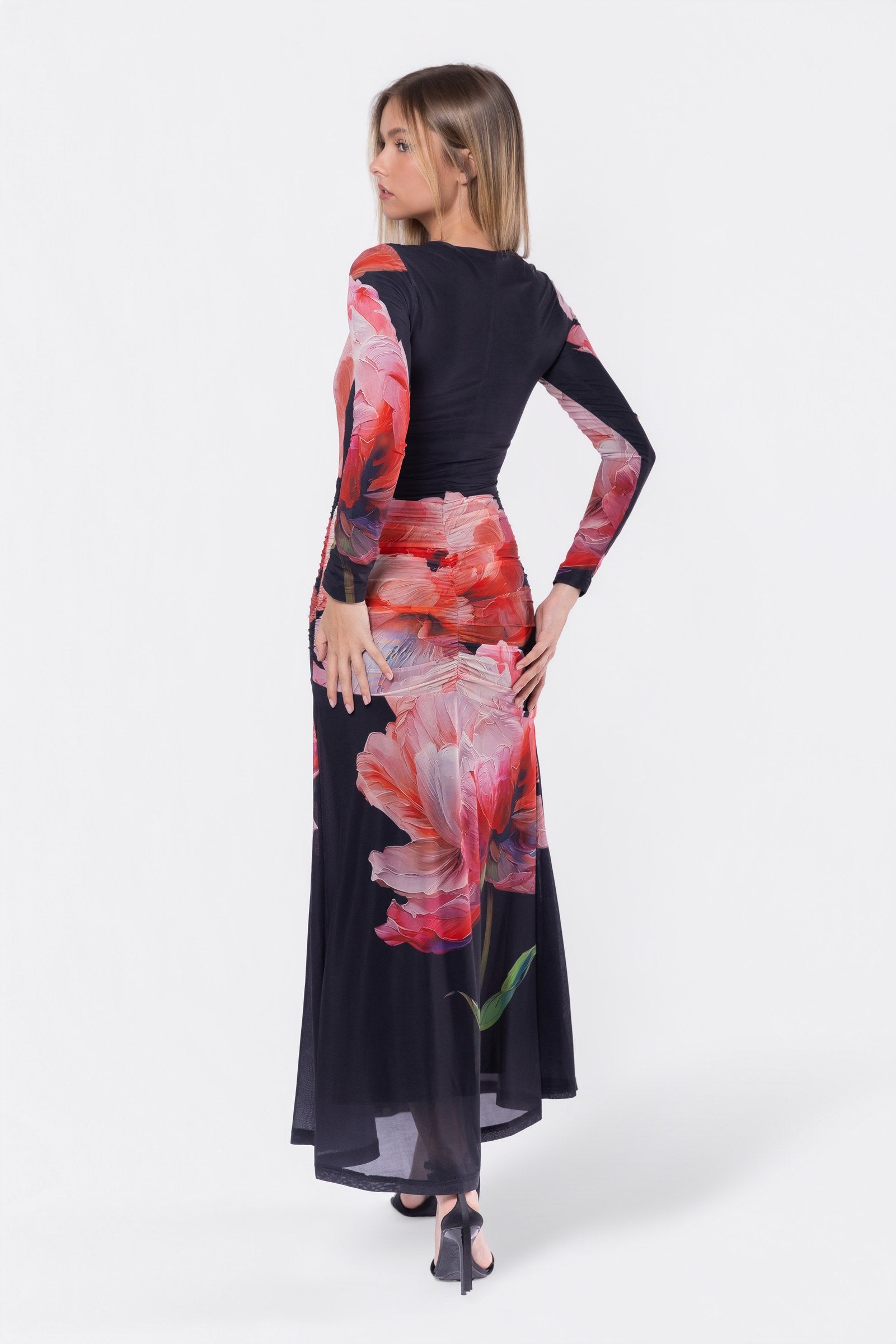 Juliana Dress (Black Ground)