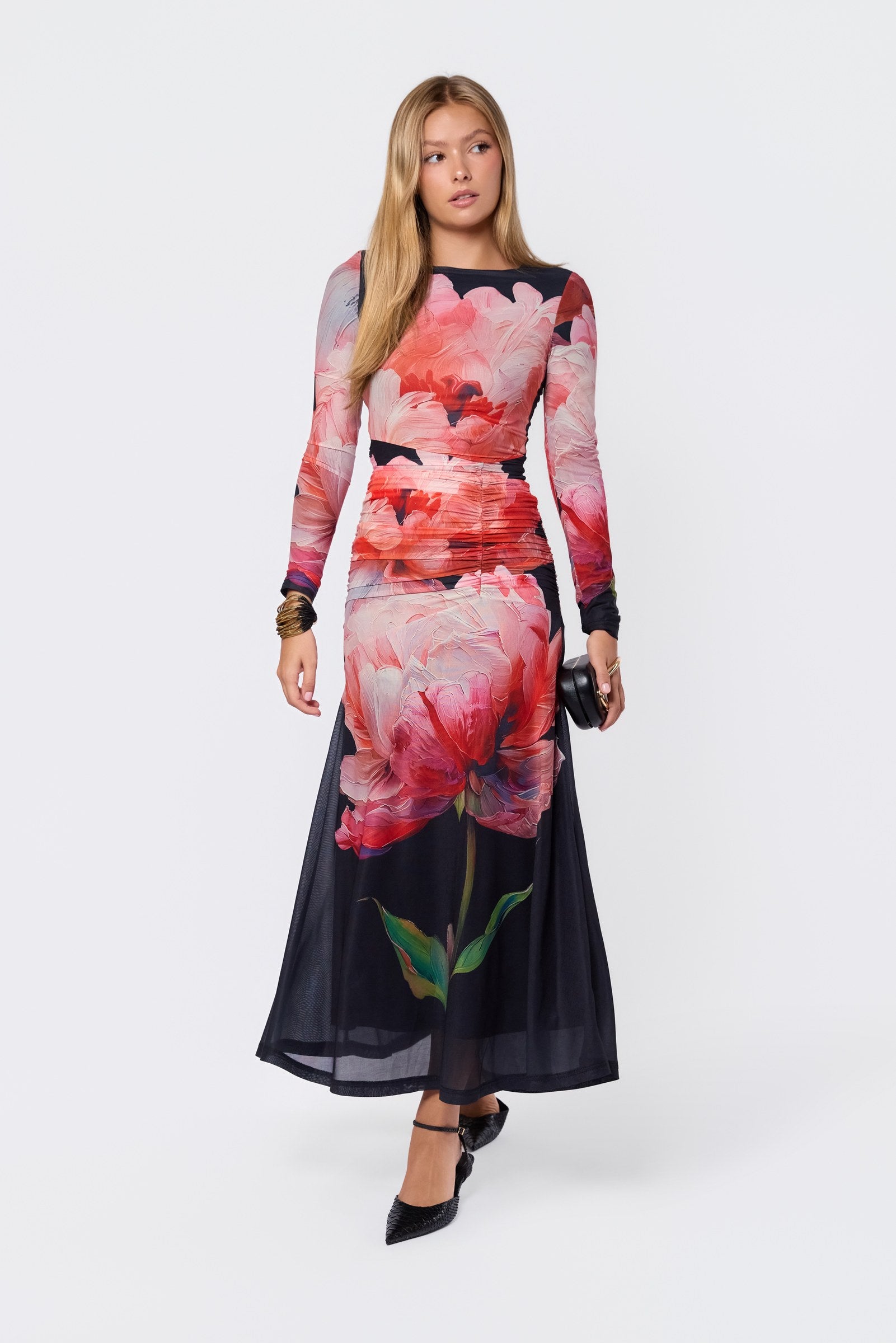 Juliana Dress (Black Ground)