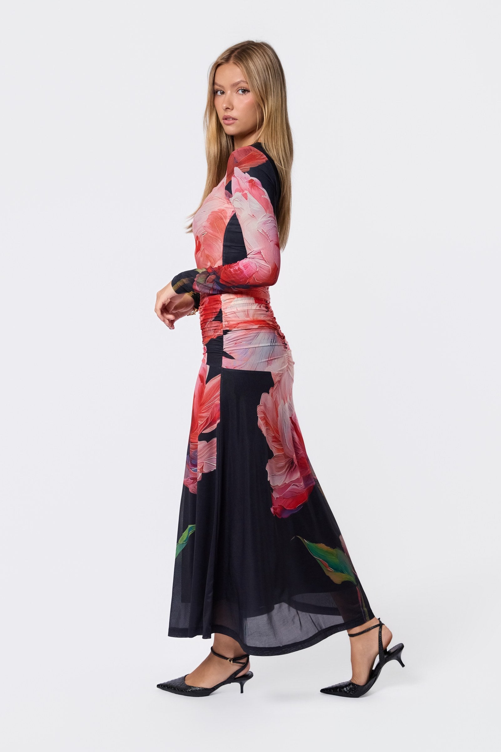 Juliana Dress (Black Ground)