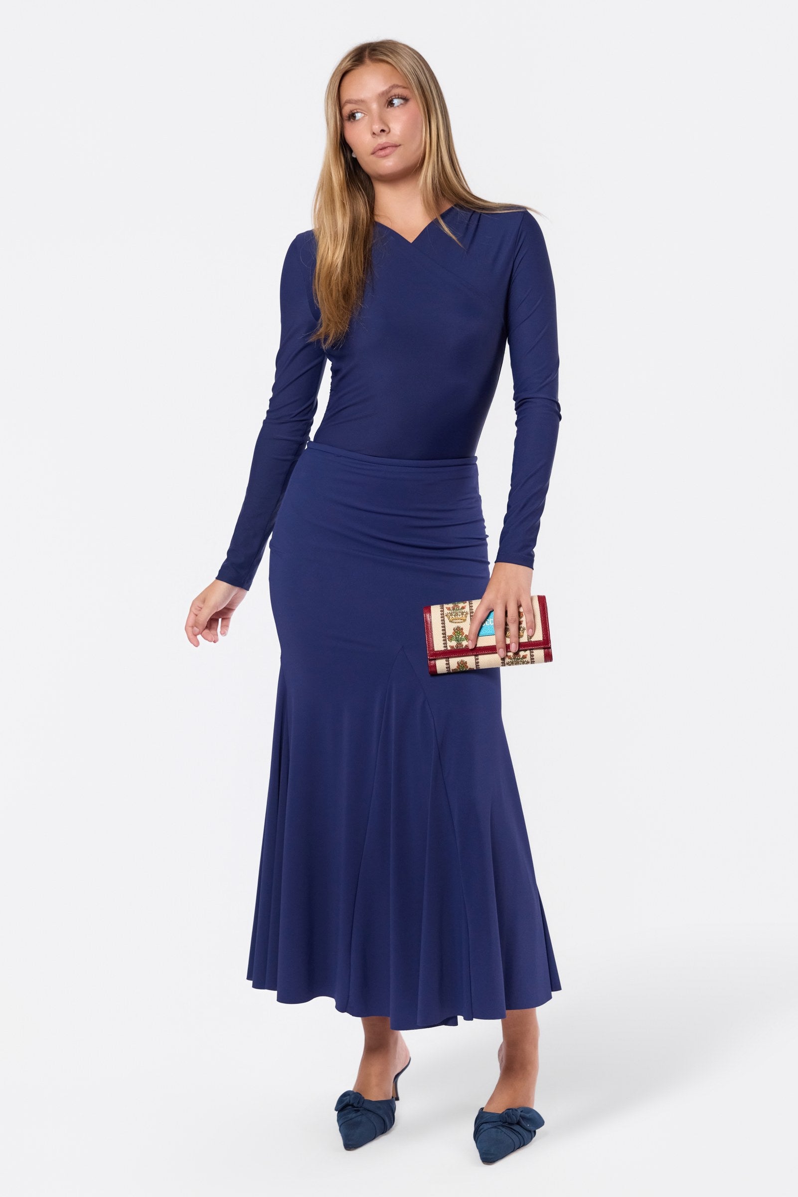Natalia Skirt (Navy Solid)