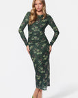 Alia Dress (Olive Green Ground)