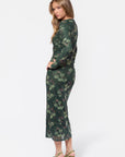 Alia Dress (Olive Green Ground)