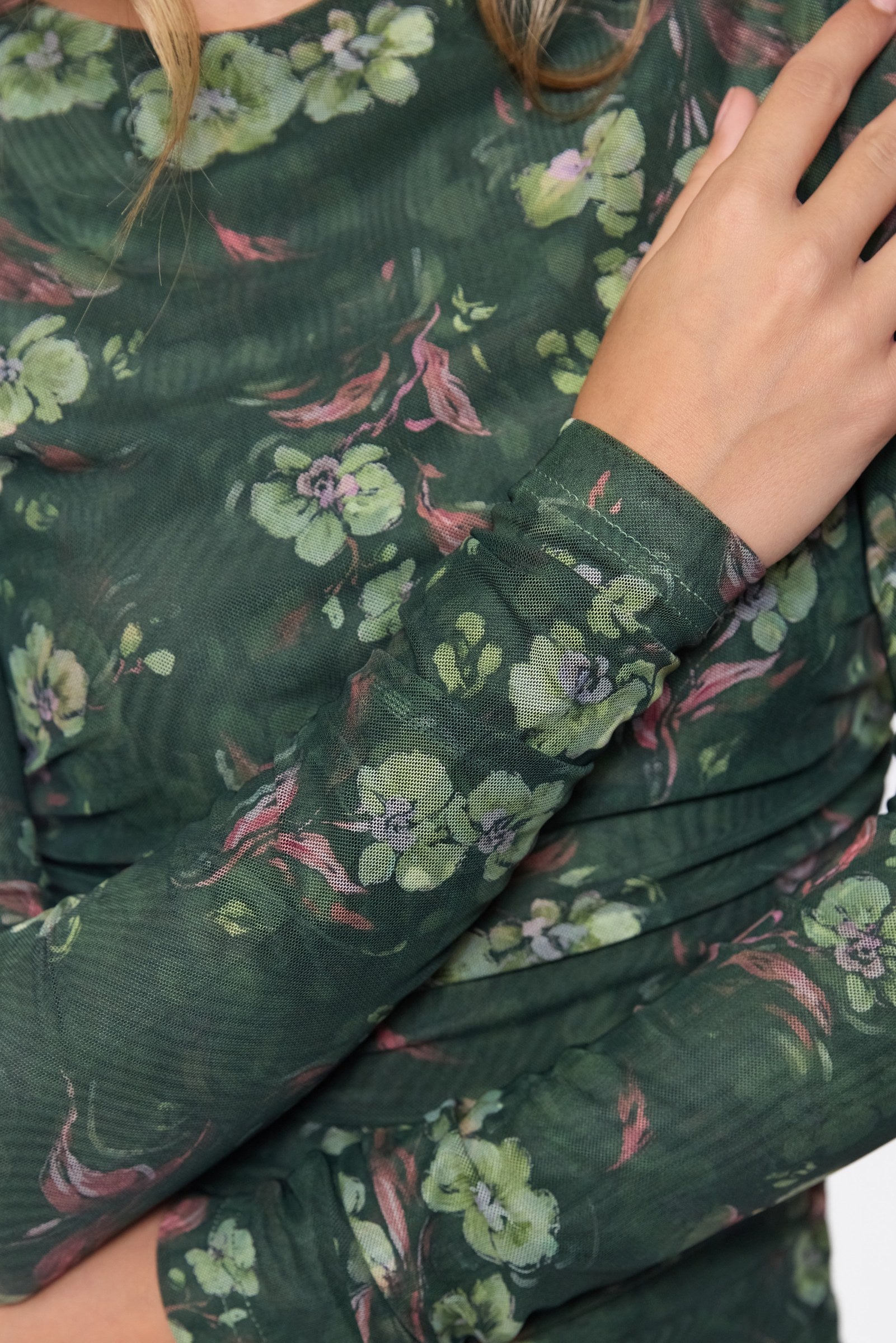 Alia Dress (Olive Green Ground)
