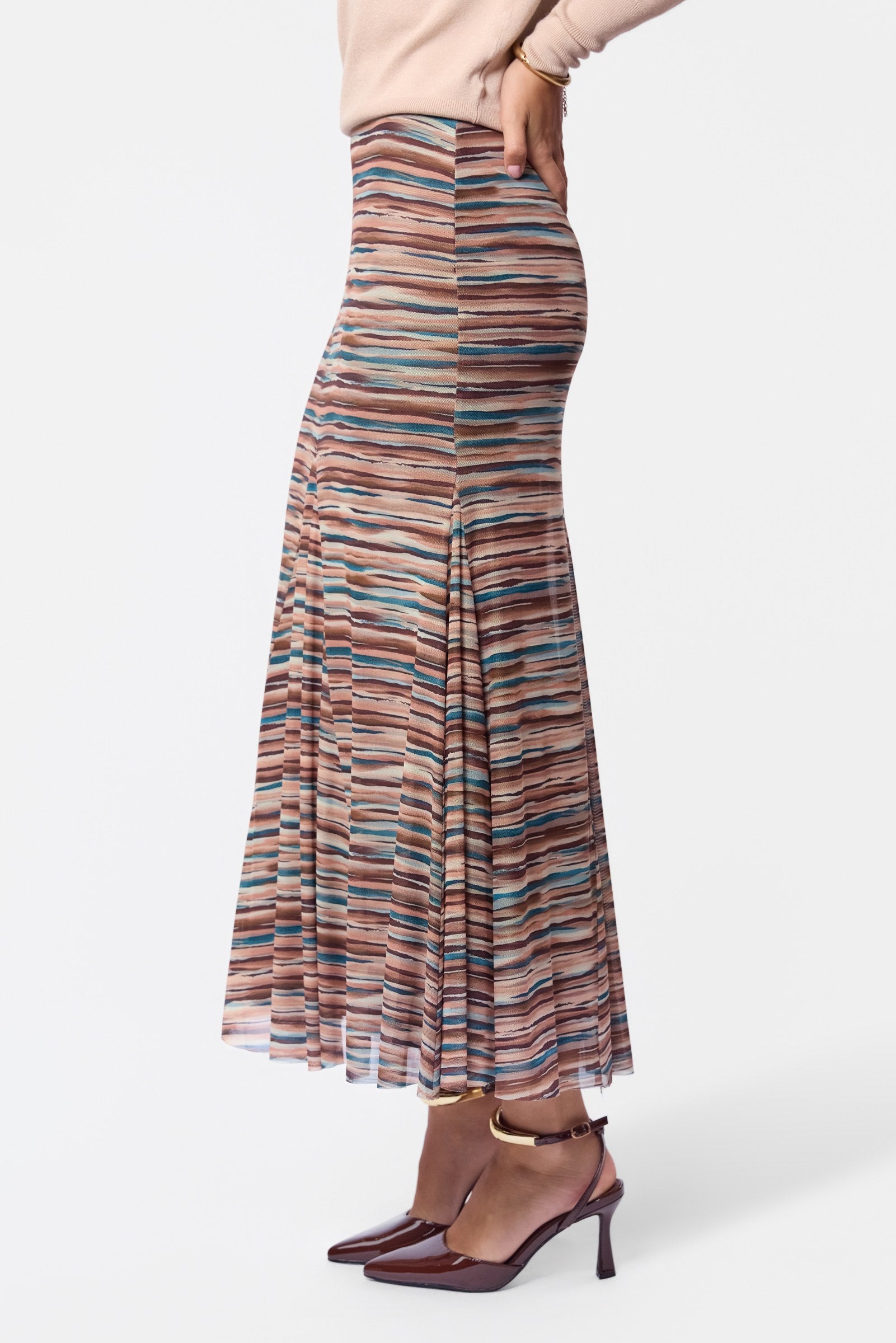 Natalia Skirt (Burgundy Teal)