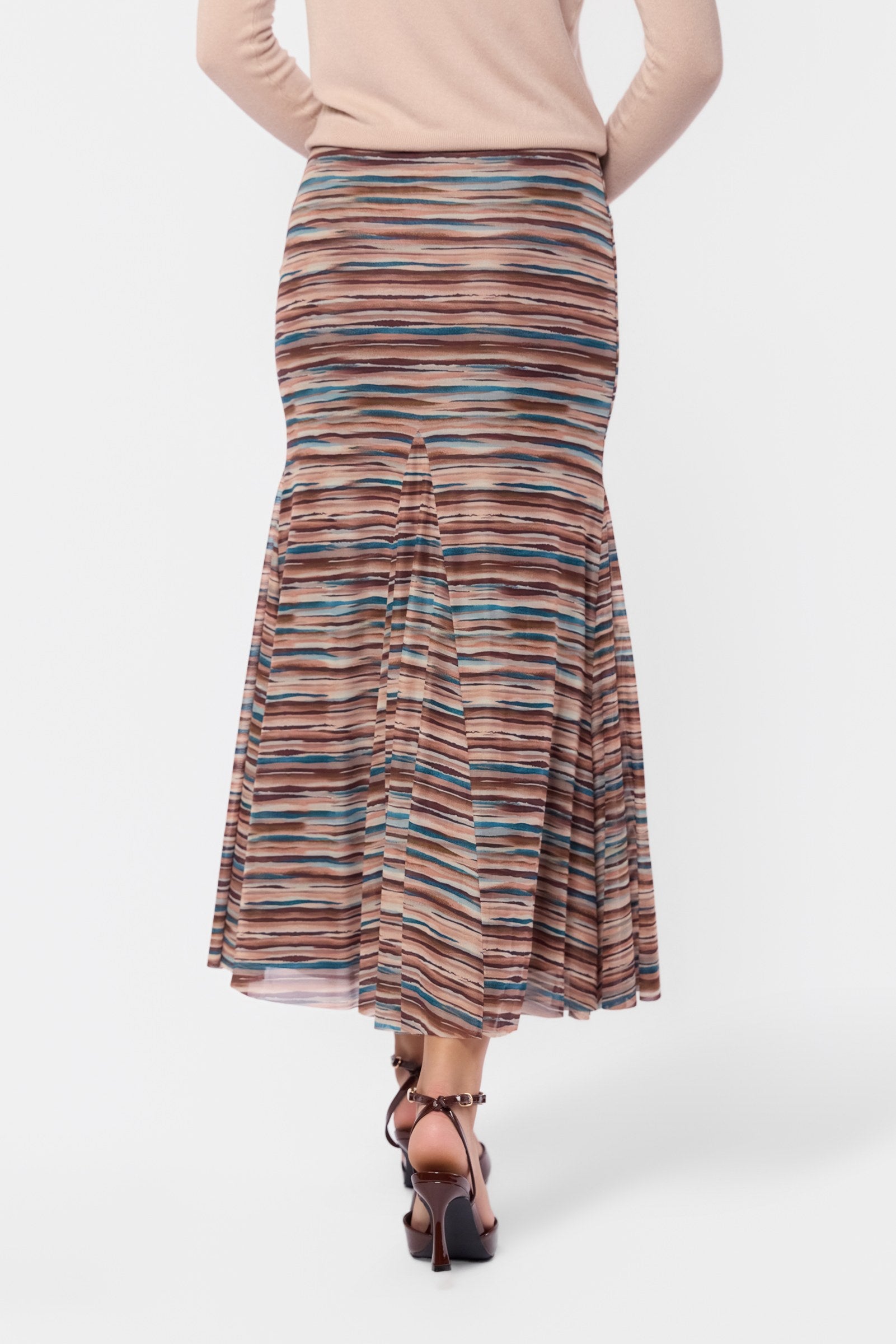 Natalia Skirt (Burgundy Teal)