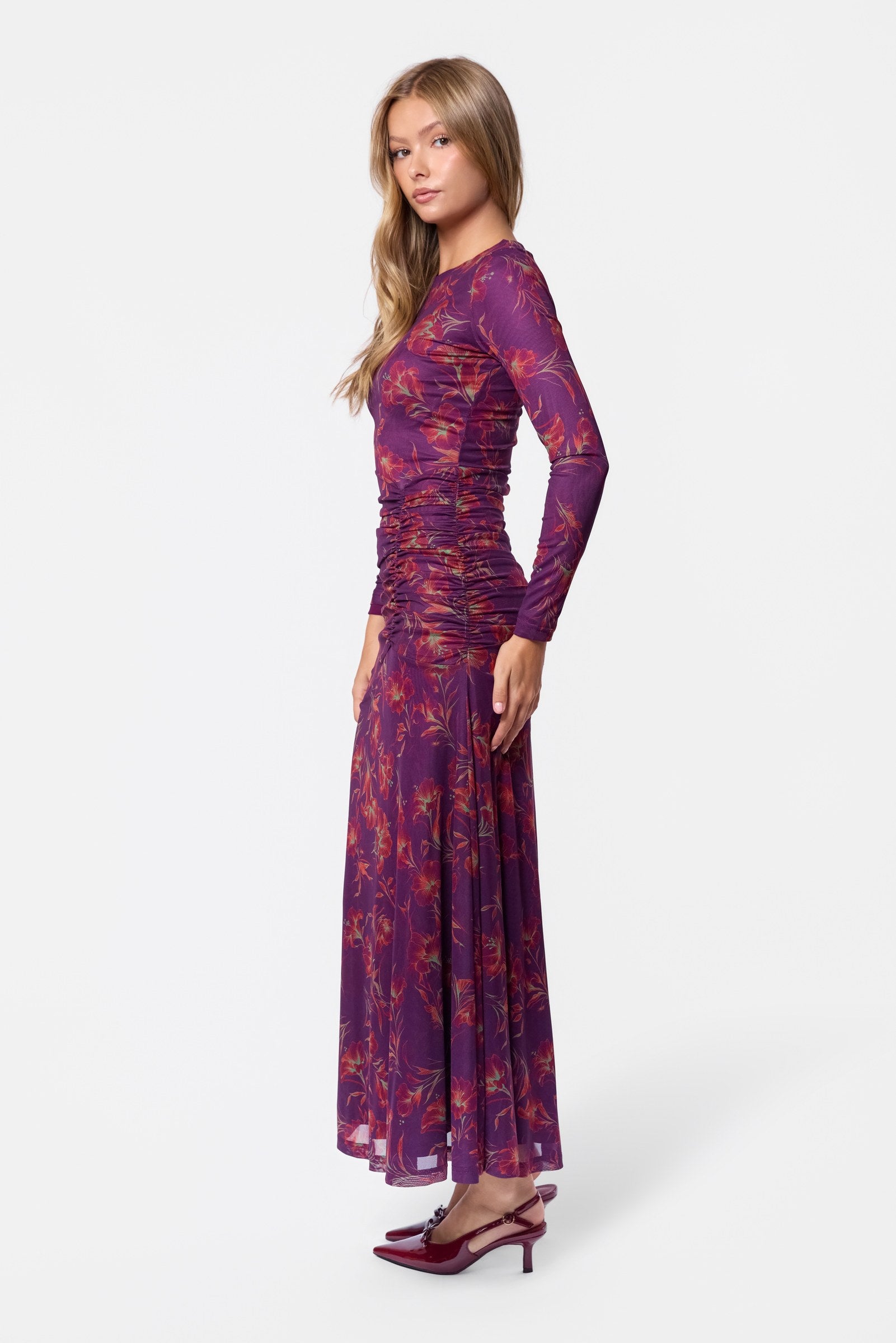 Juliana Dress (Purple Ground)