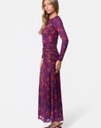 Juliana Dress (Purple Ground)