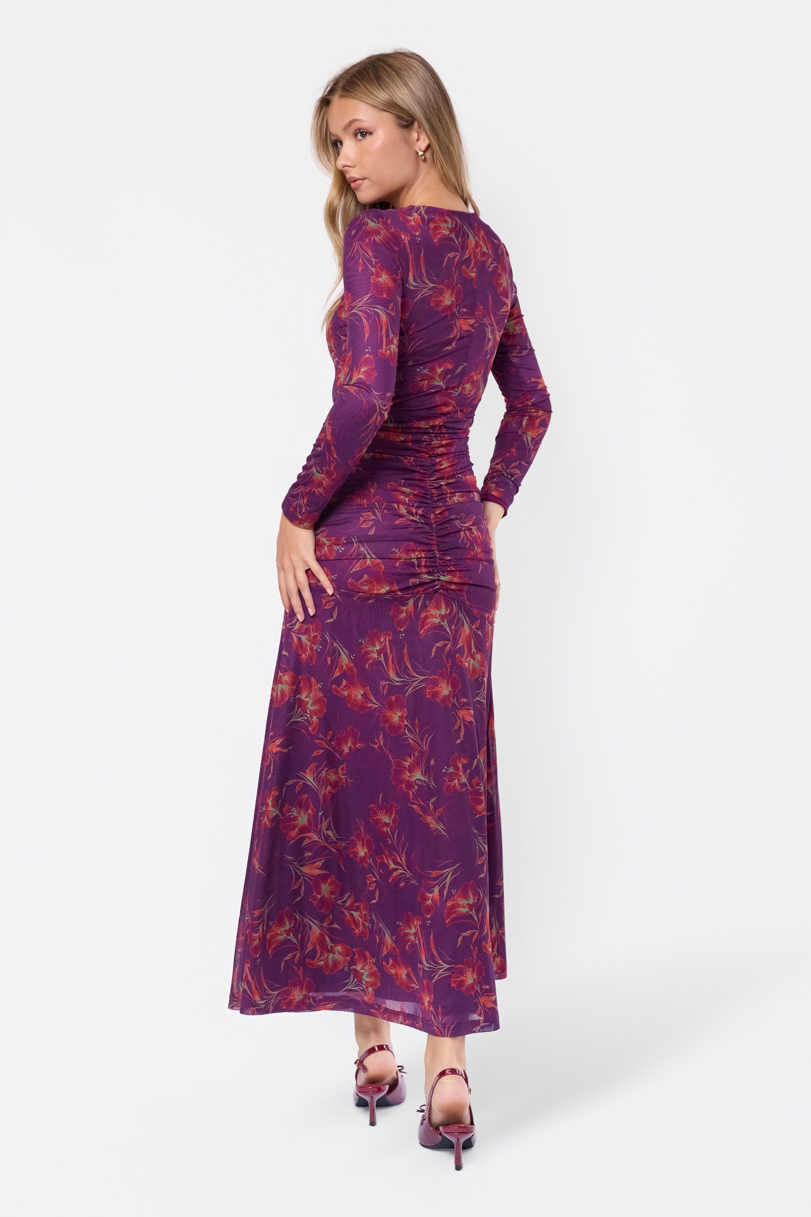 Juliana Dress (Purple Ground)