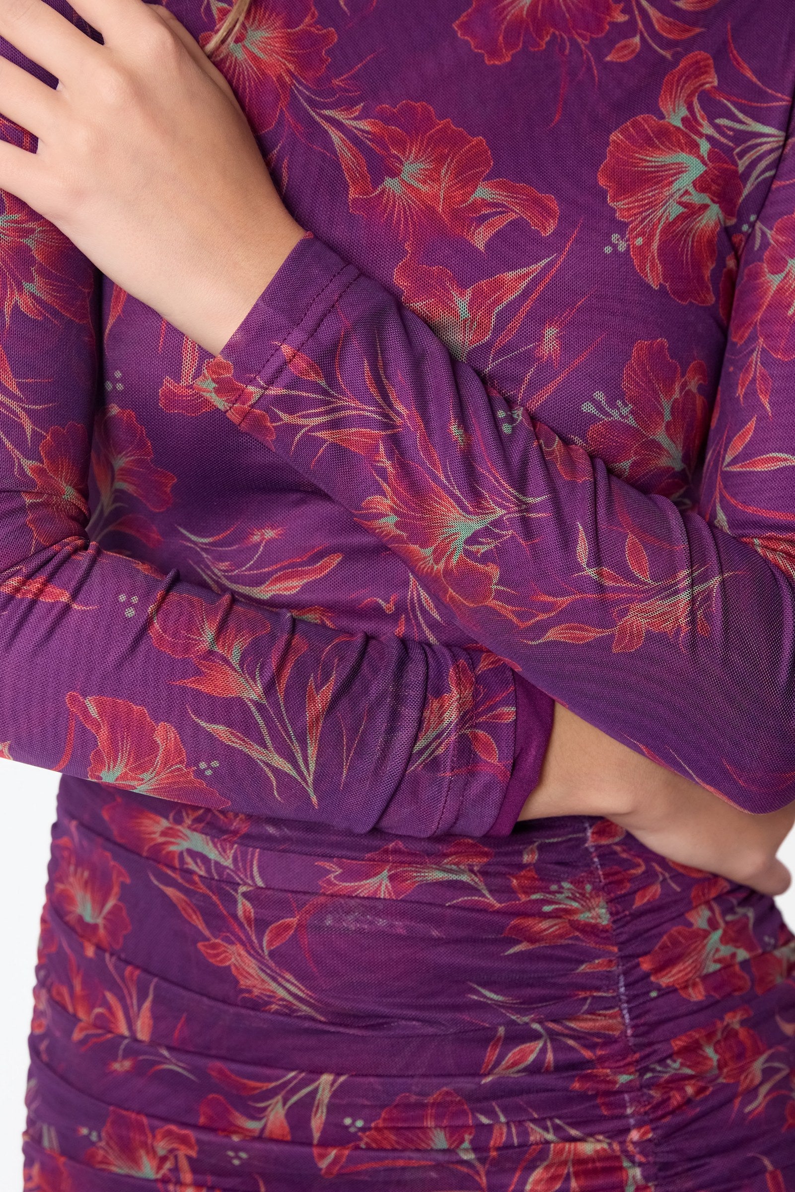Juliana Dress (Purple Ground)
