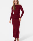 Regina Dress (Burgundy)