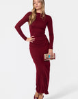 Regina Dress (Burgundy)