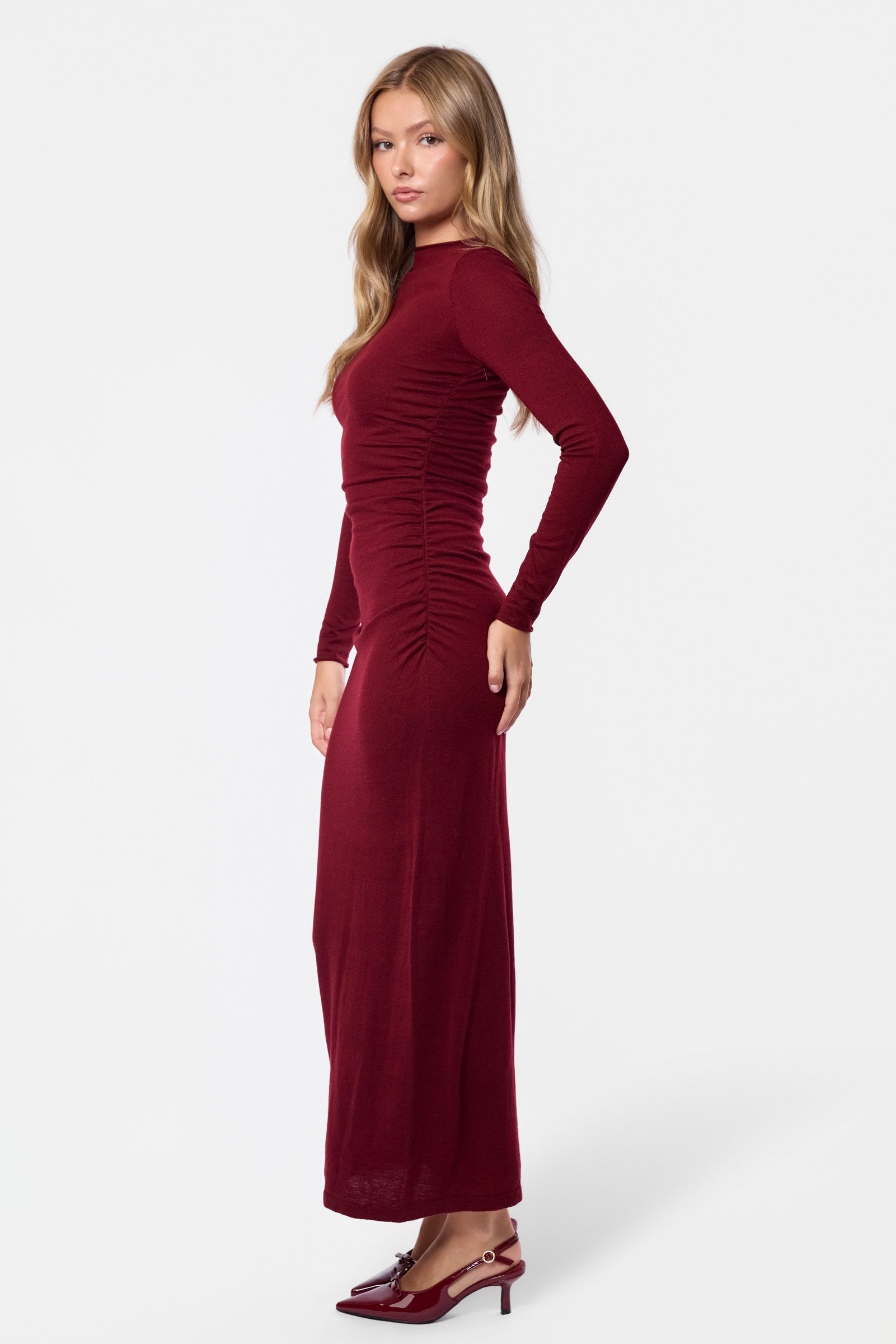 Regina Dress (Burgundy)