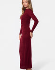 Regina Dress (Burgundy)