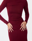 Regina Dress (Burgundy)