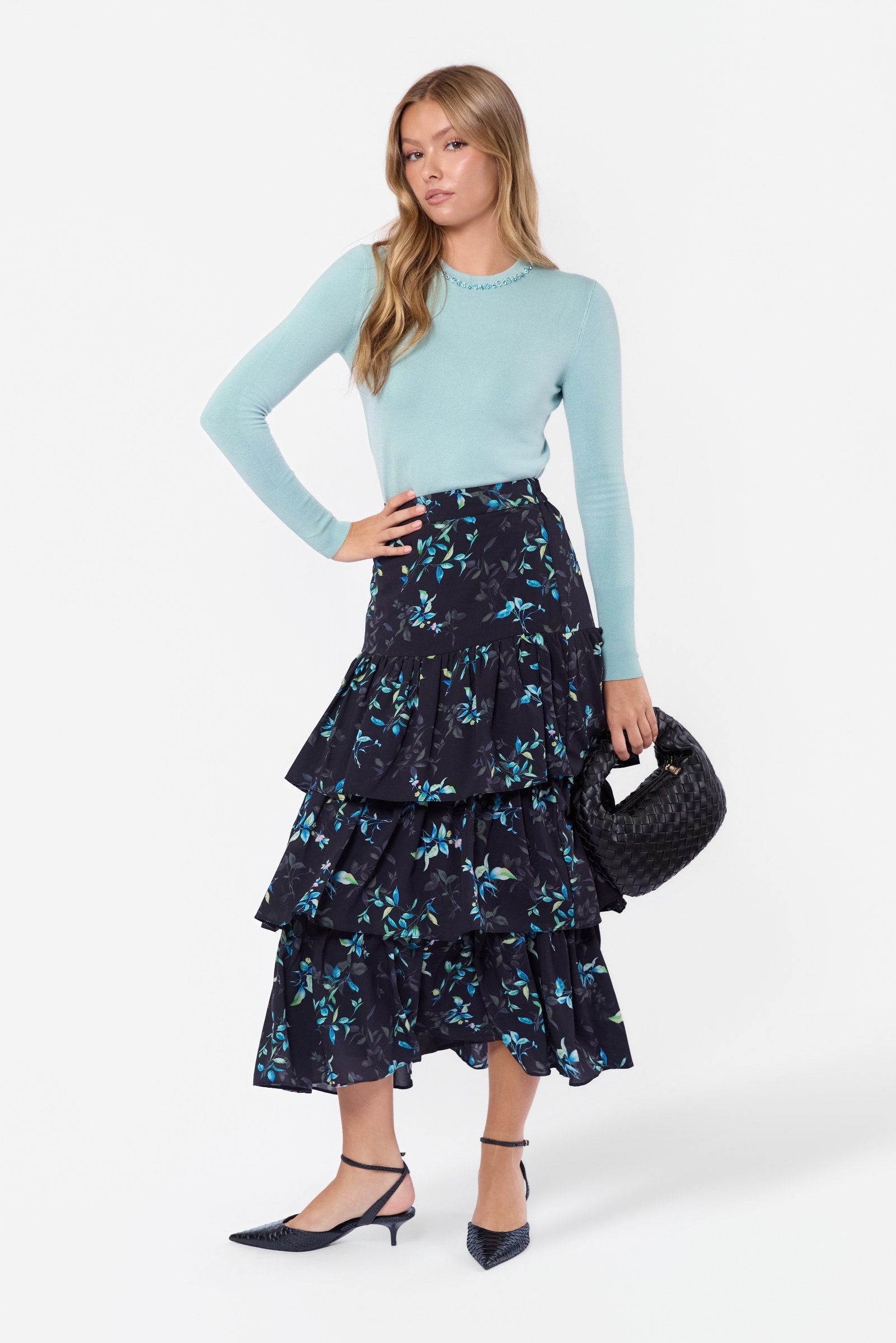 Suri Skirt (Black/Blue)