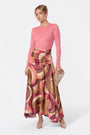 Aviana Skirt (Brown Pattern)