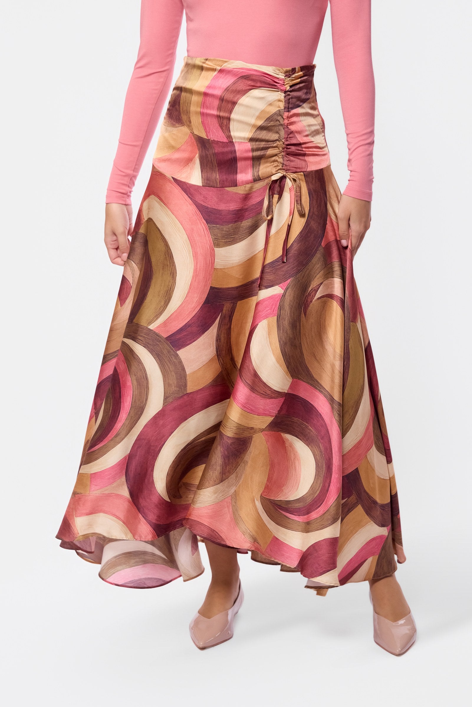 Aviana Skirt (Brown Pattern)