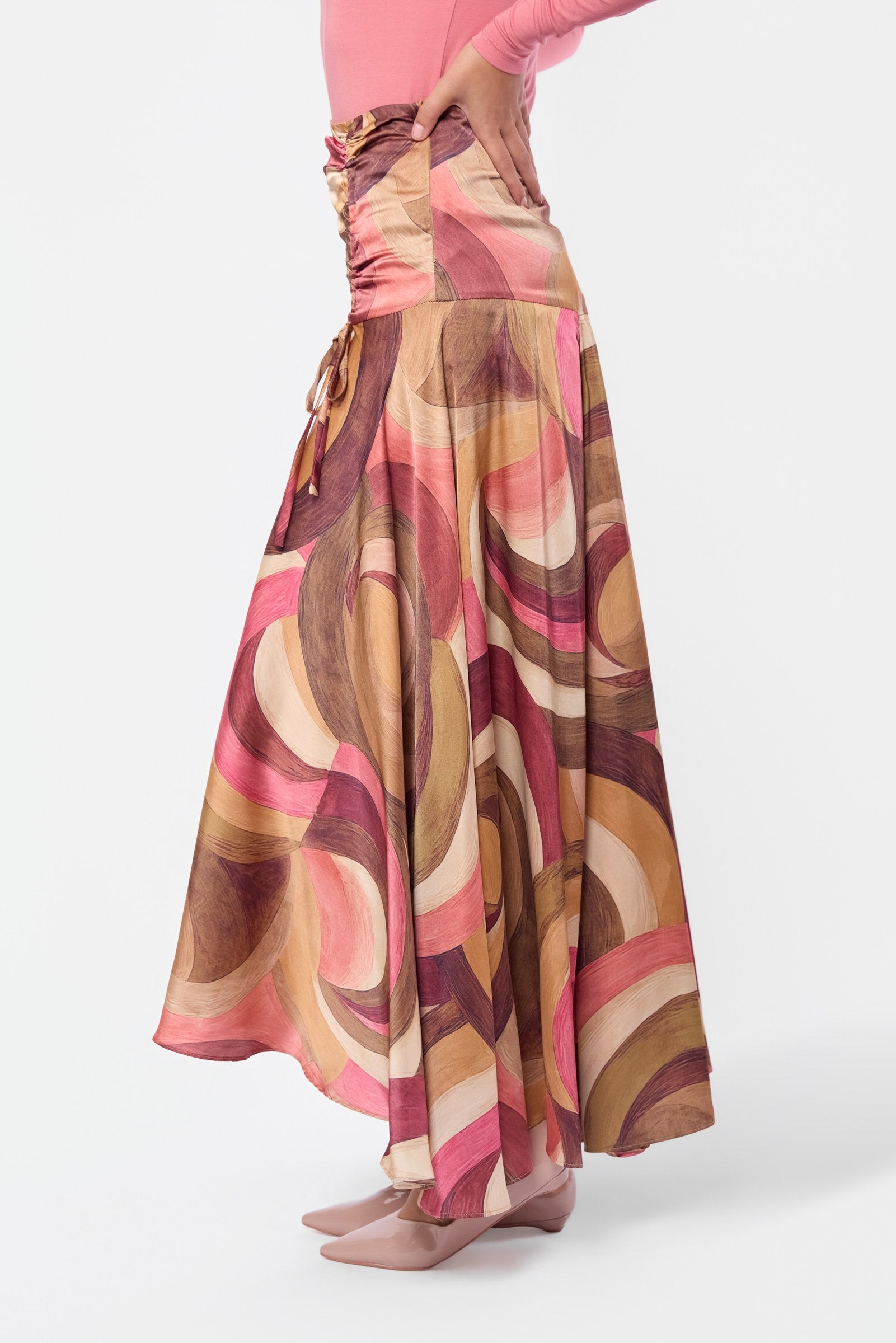 Aviana Skirt (Brown Pattern)