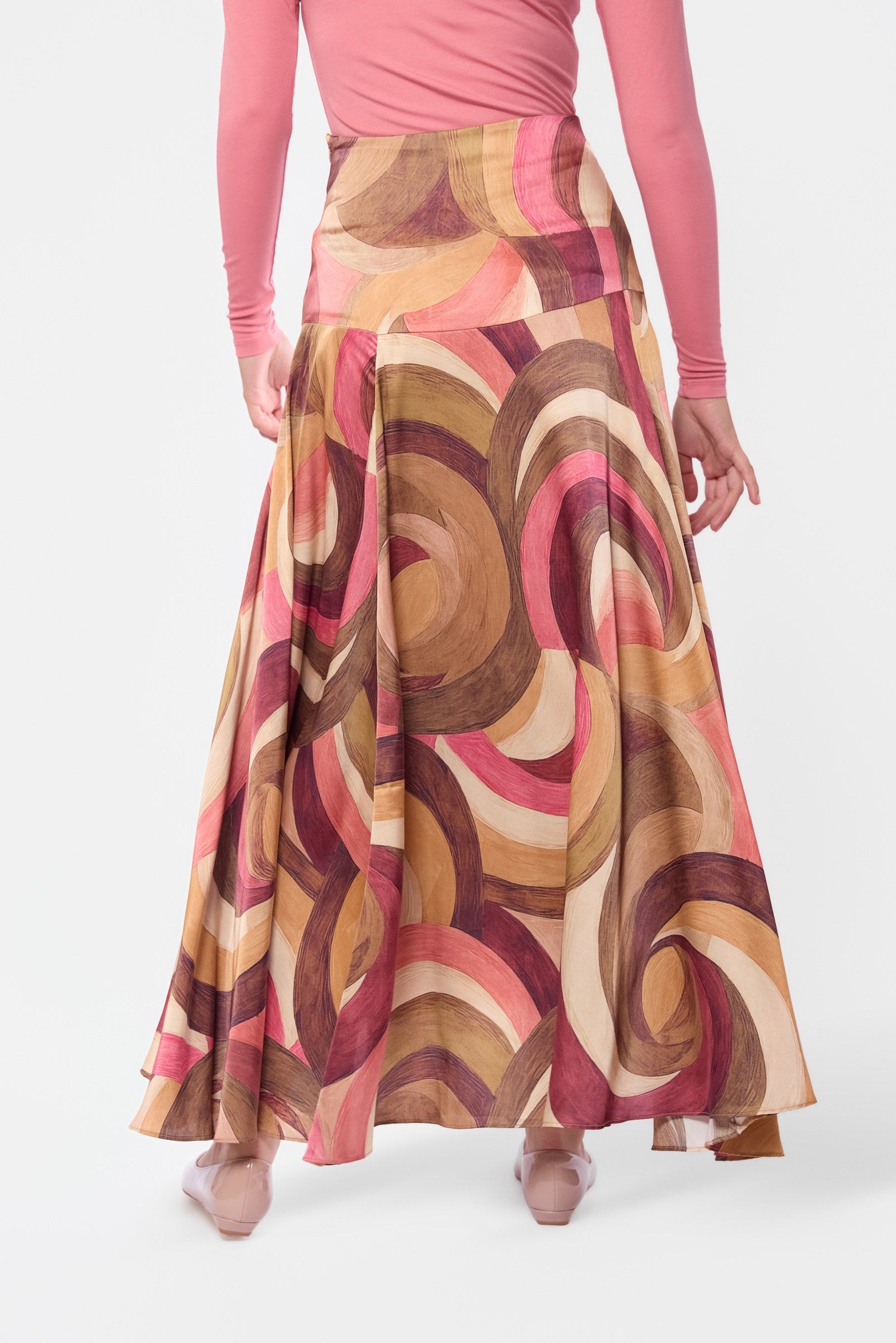 Aviana Skirt (Brown Pattern)
