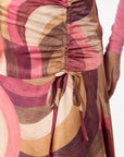 Aviana Skirt (Brown Pattern)