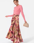 Aviana Skirt (Brown Pattern)