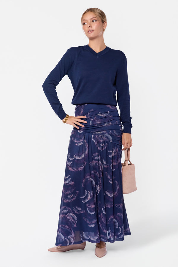 Miri Skirt (Purple Pattern)
