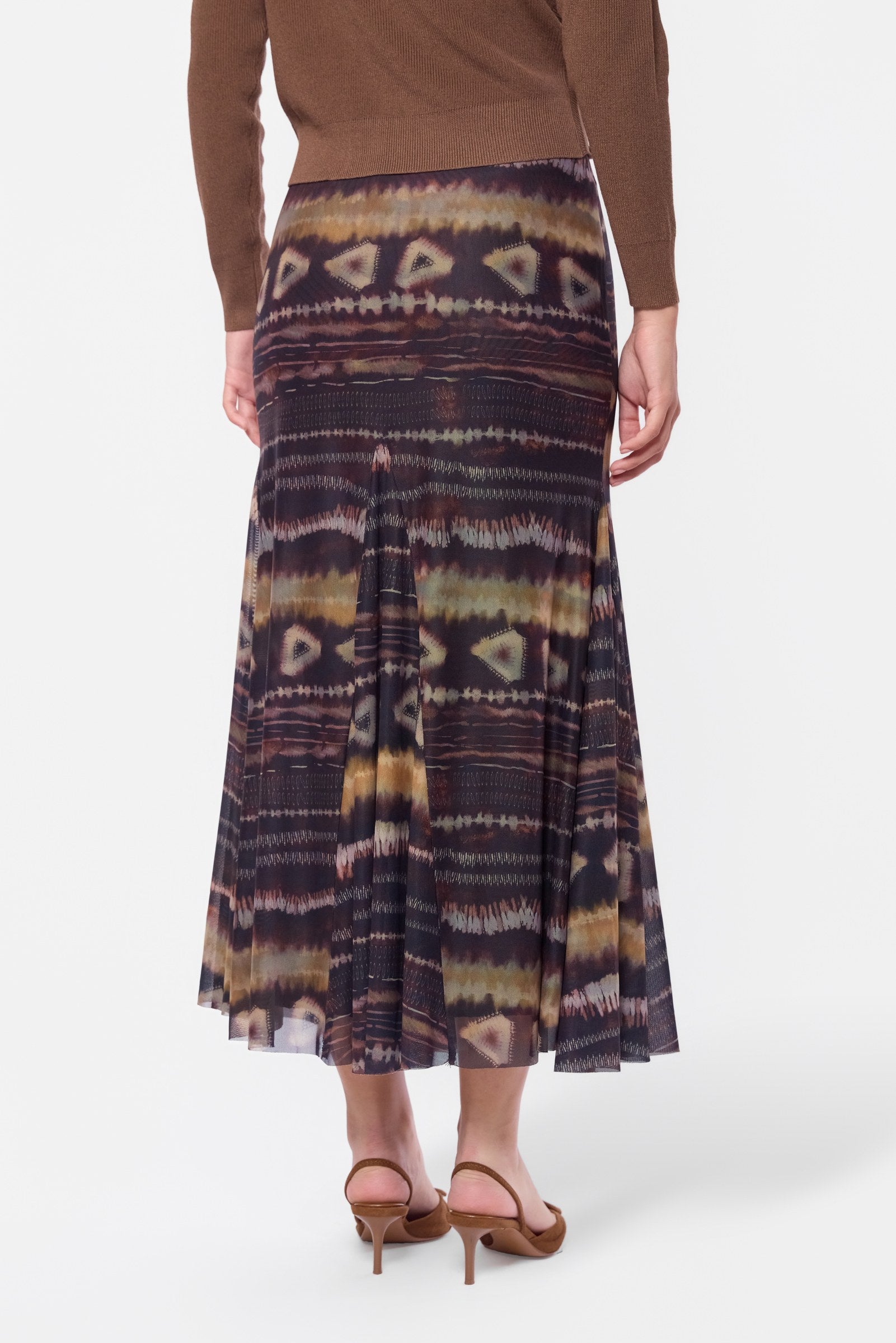 Natalia Skirt (Brown Multi)