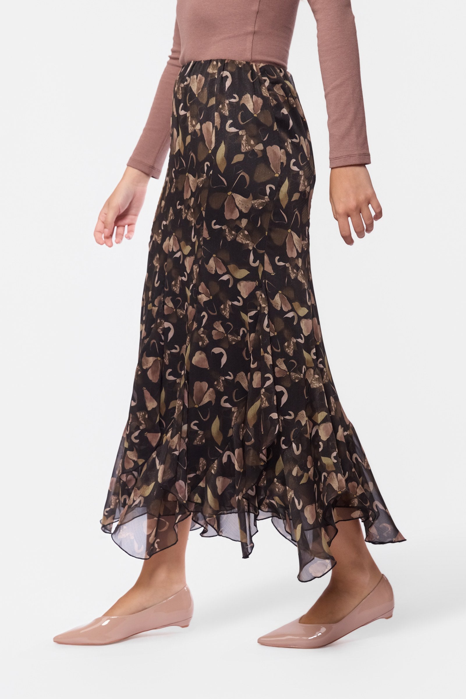 Aimee Skirt (Black Pattern)