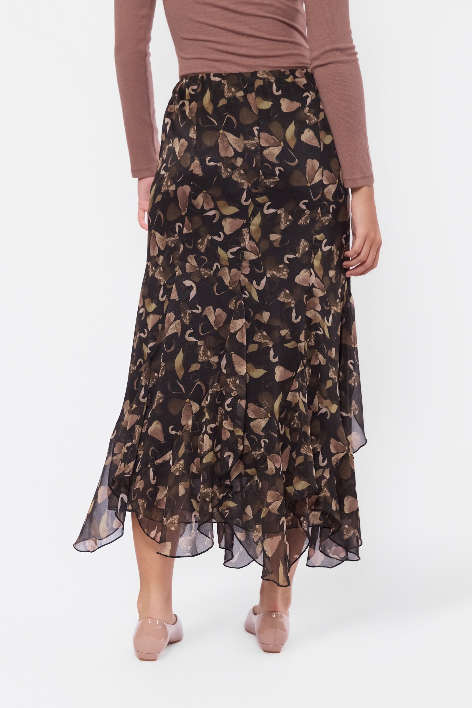Aimee Skirt (Black Pattern)