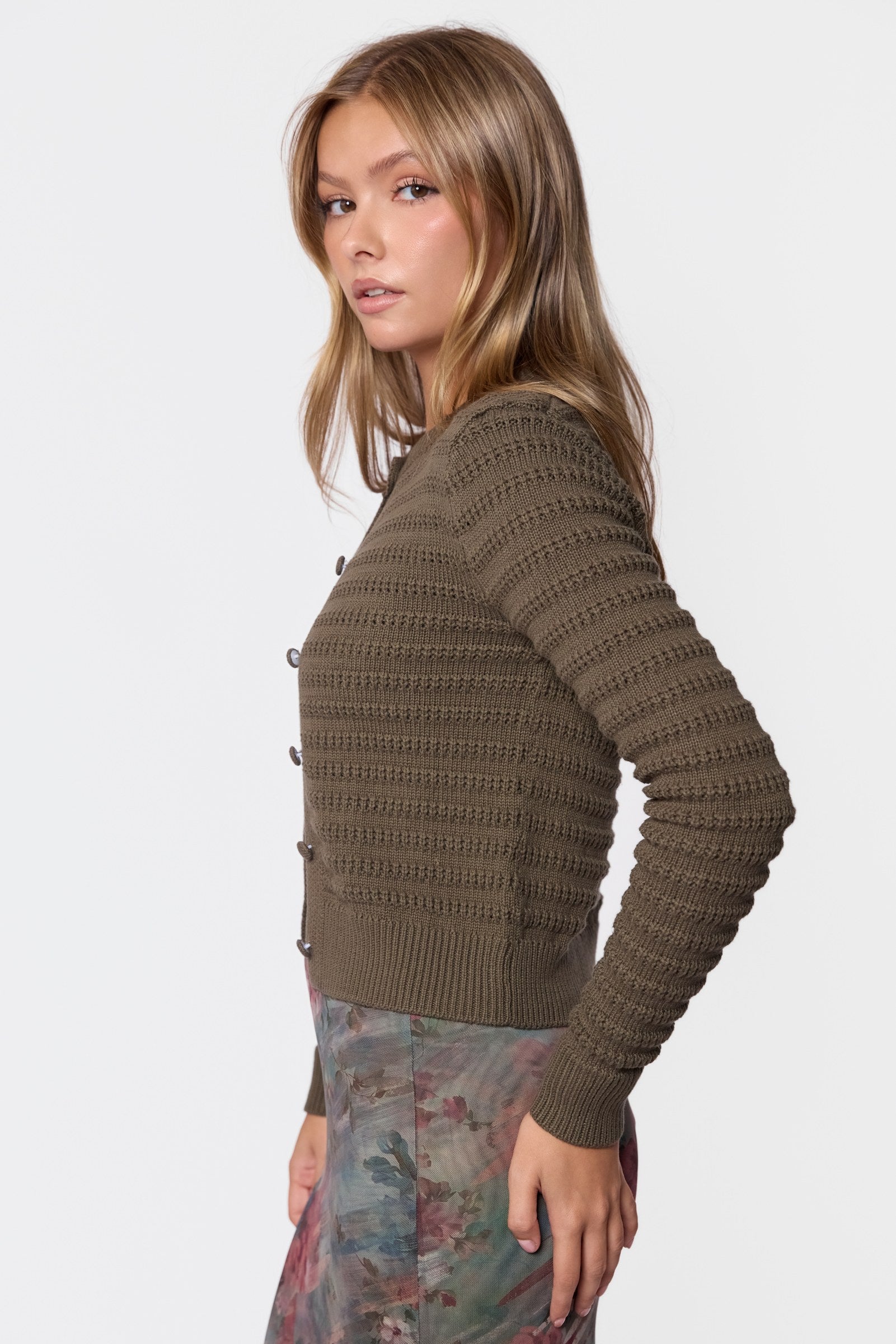 Lucca Cardigan (Olive Green)