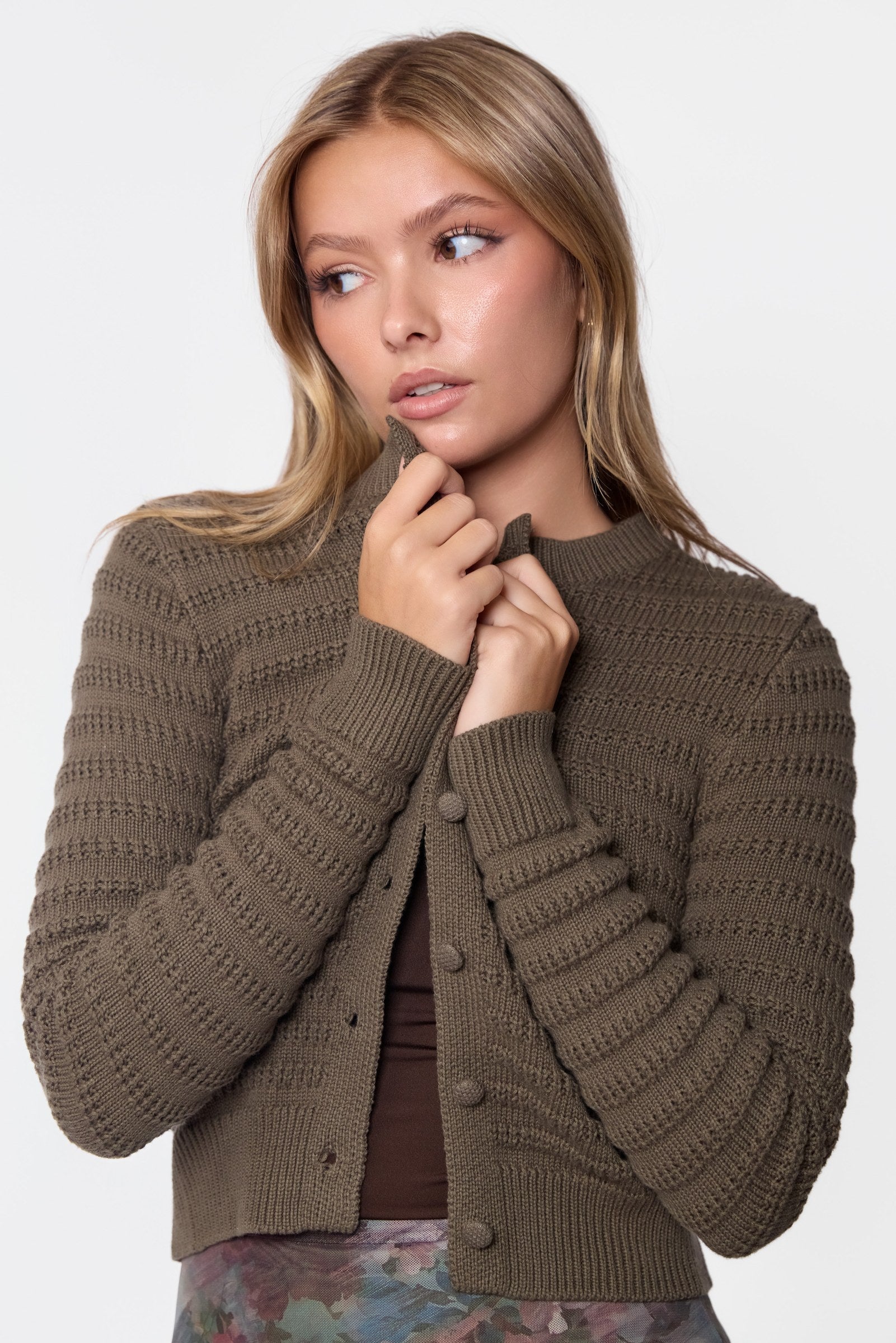 Lucca Cardigan (Olive Green)