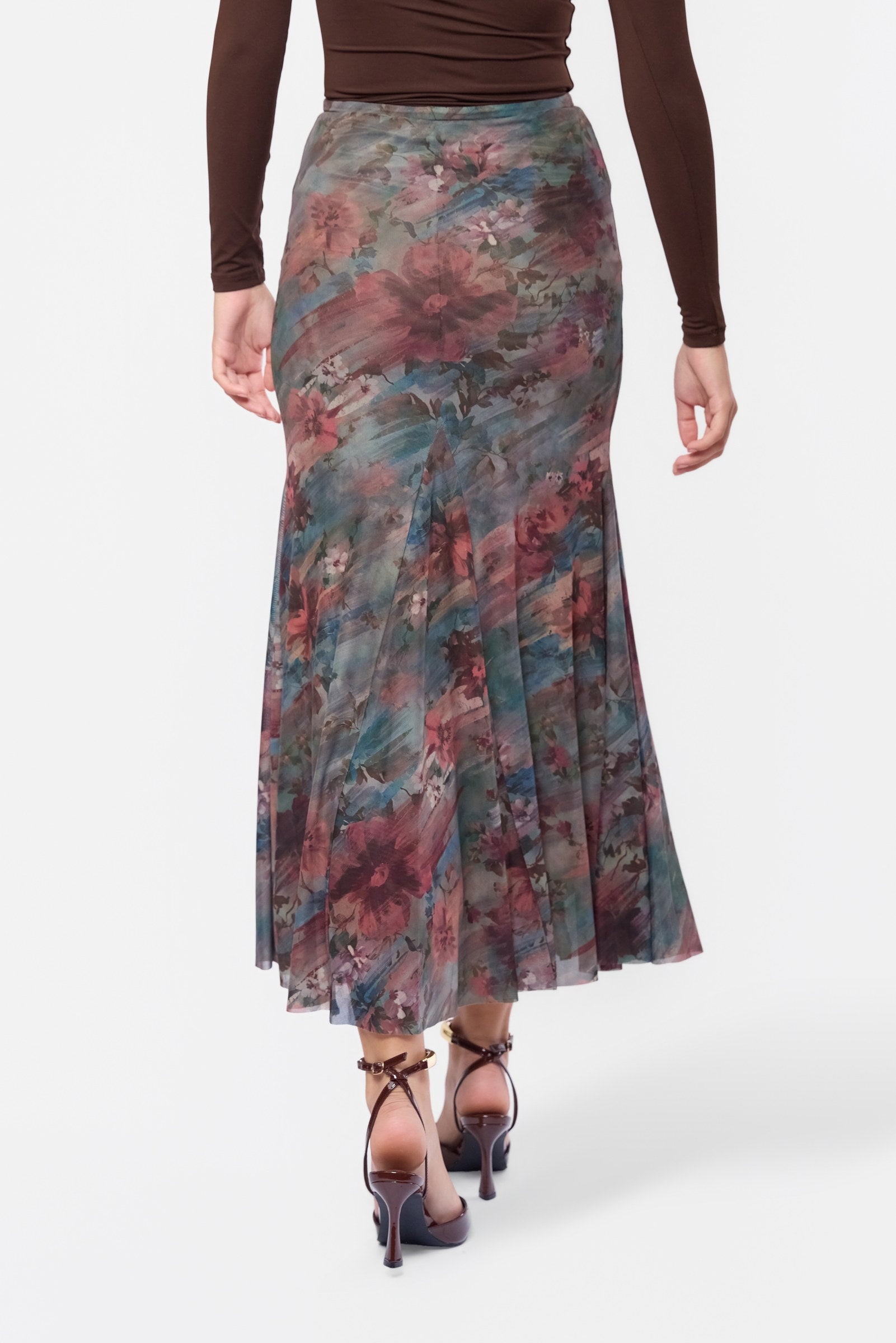 Natalia Skirt (Teal Ground)