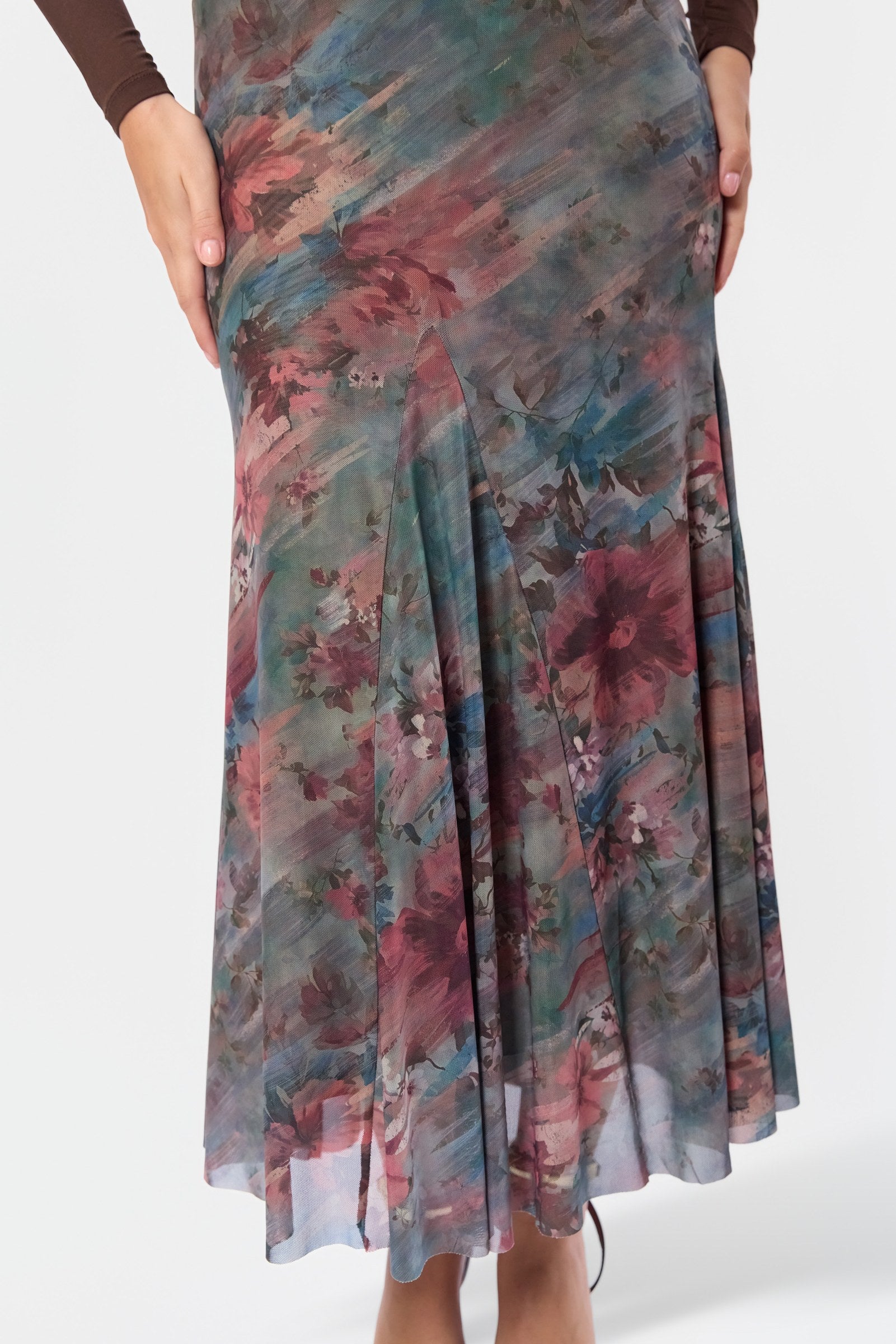 Natalia Skirt (Teal Ground)