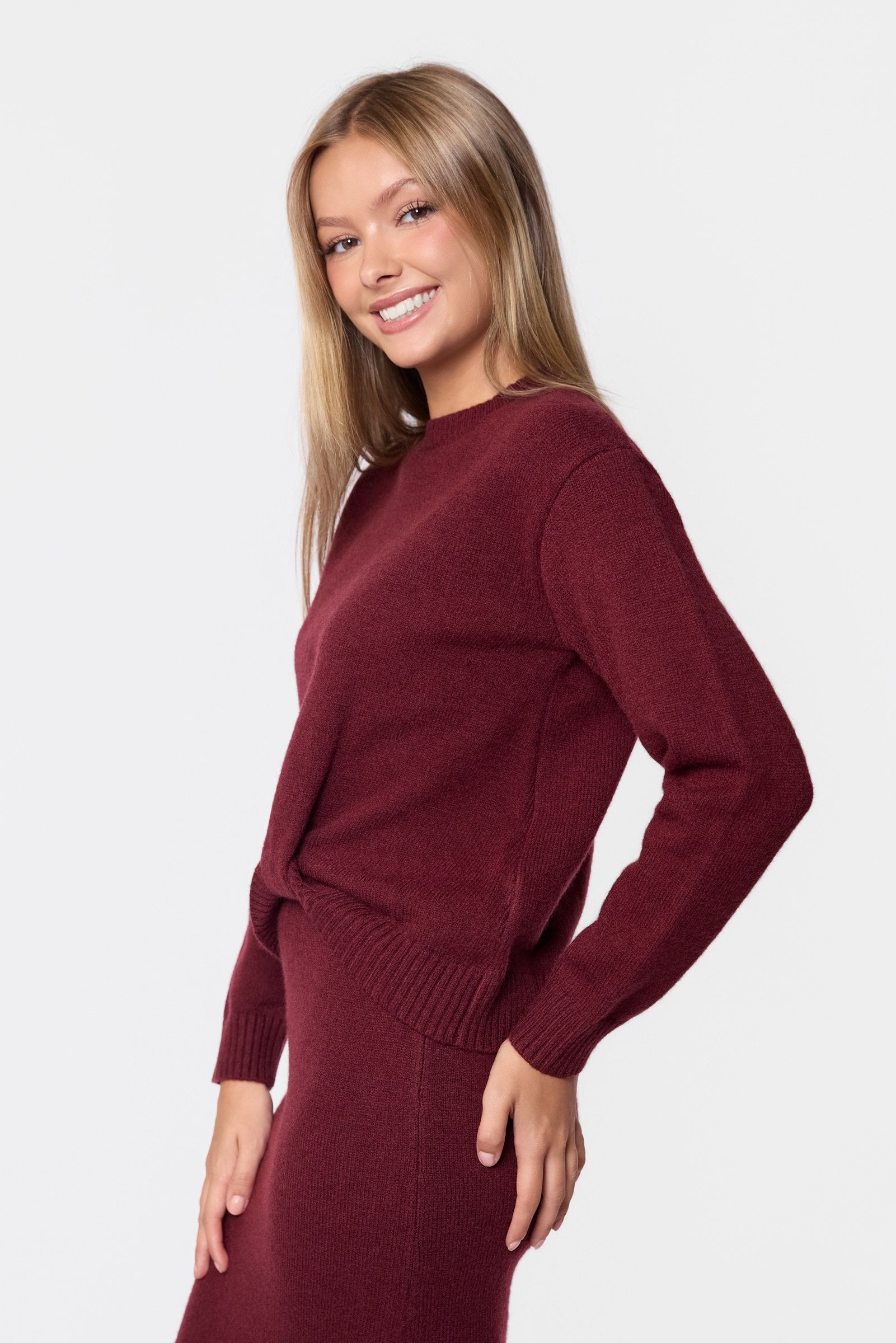 Sari Top (Burgundy)