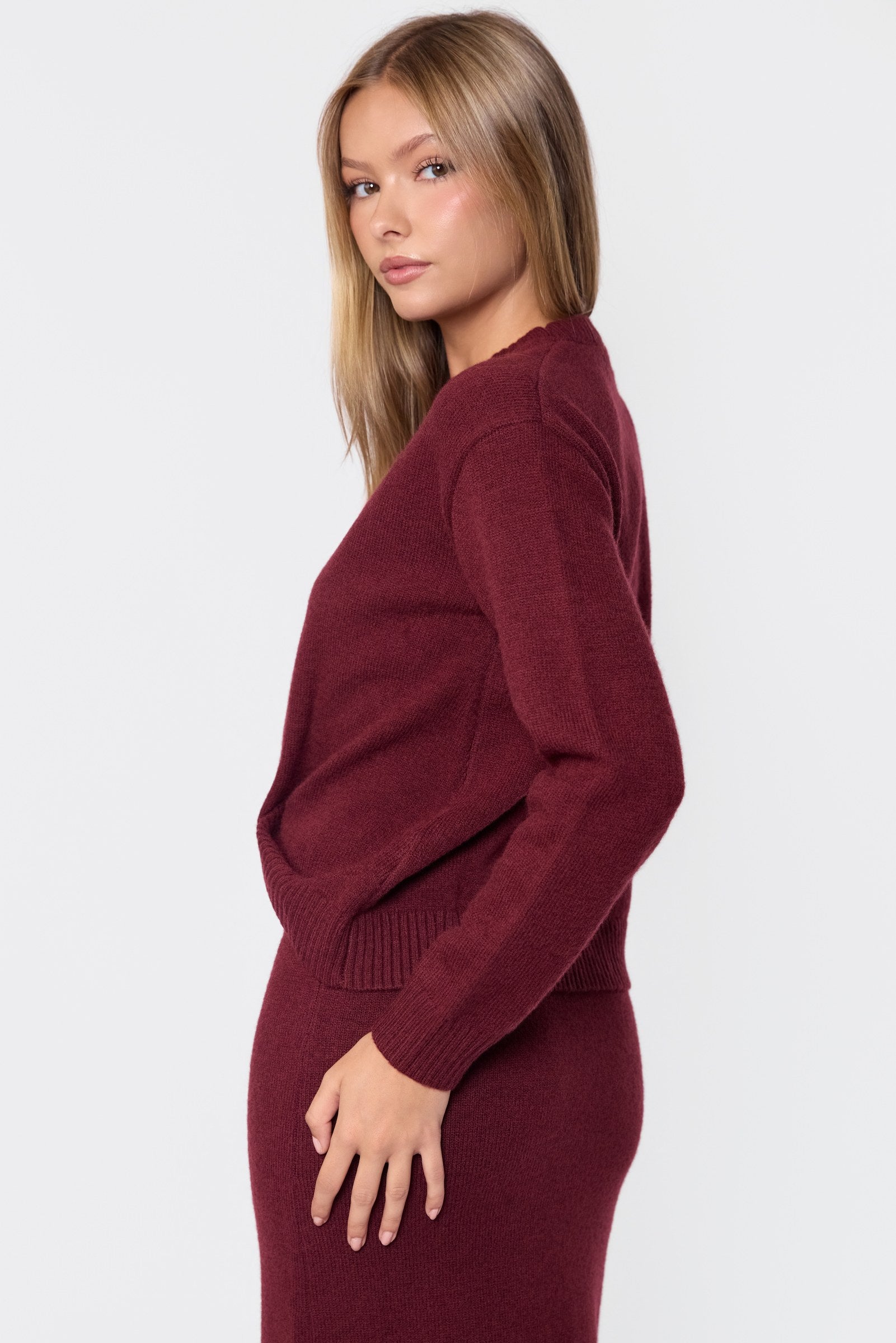 Sari Top (Burgundy)