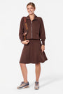 Mina Zip Up Jacket (Dark Brown)