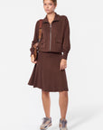 Mina Zip Up Jacket (Dark Brown)