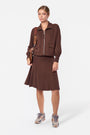 Mina Swing Skirt 23" (Dark Brown)