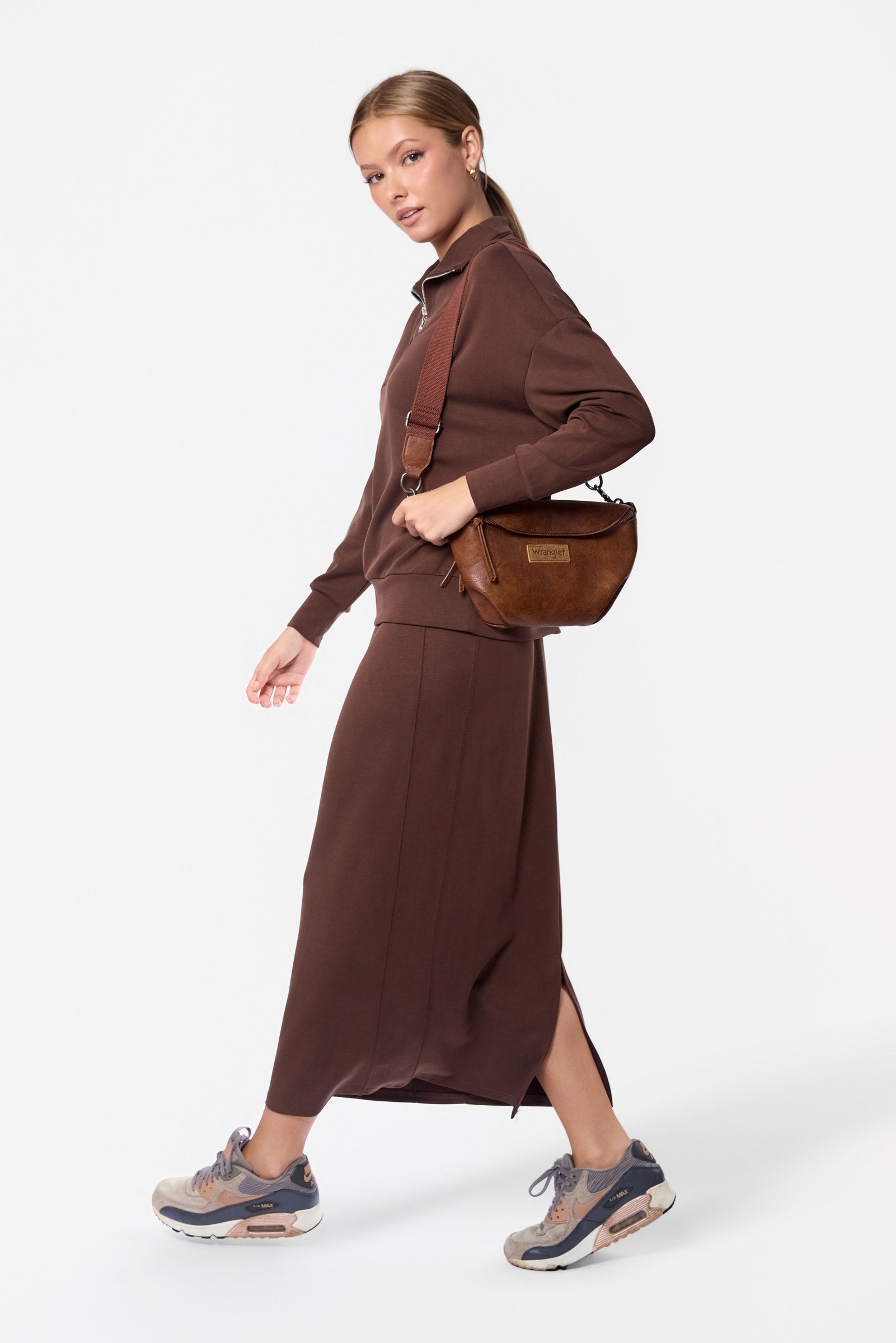Mina Skirt 35" (Dark Brown)