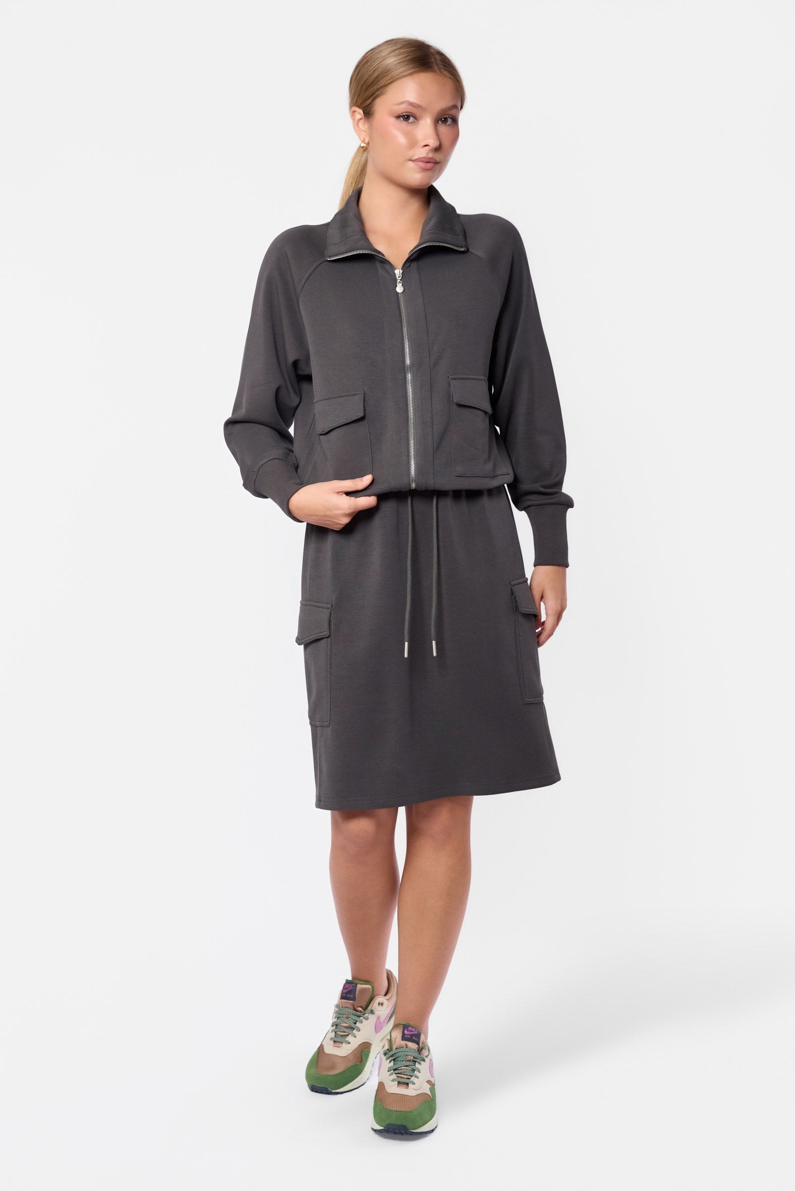 Mina Zip Up Jacket (Olive)