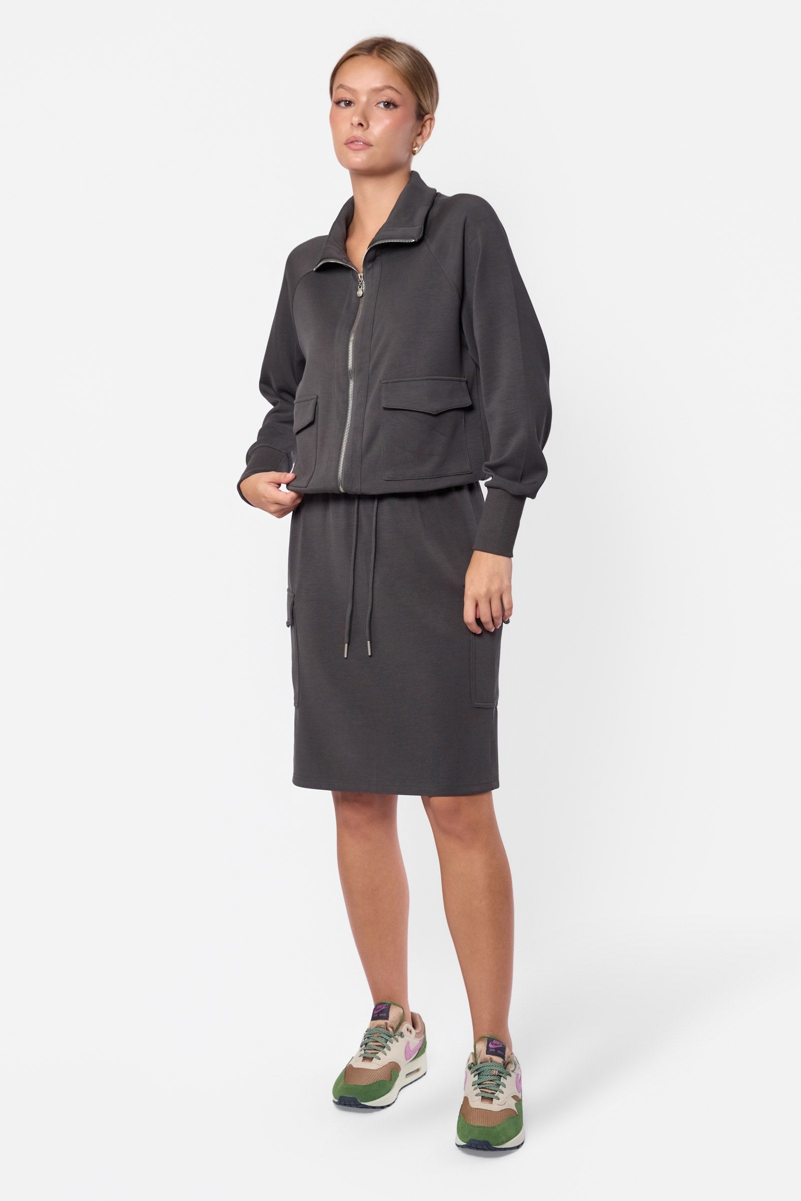 Mina Cargo Skirt 23" (Olive)