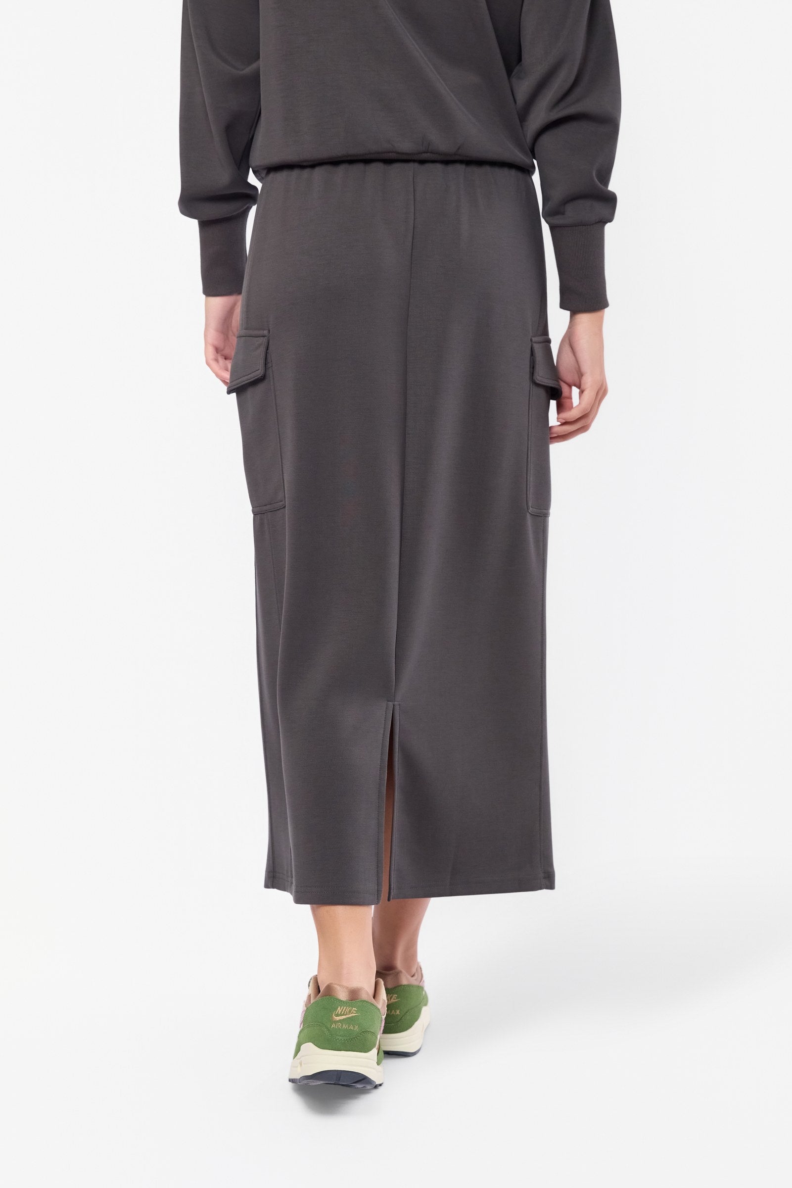 Mina Cargo Skirt 35" (Olive)