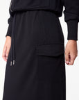 Mina Cargo Skirt 35" (Black)