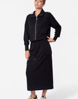 Mina Cargo Skirt 35" (Black)