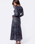 Mariella Dress (Brown Blue)