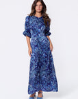 Patricia Dress (Blue Pattern)