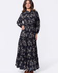 Leslie Dress (Black Ground)